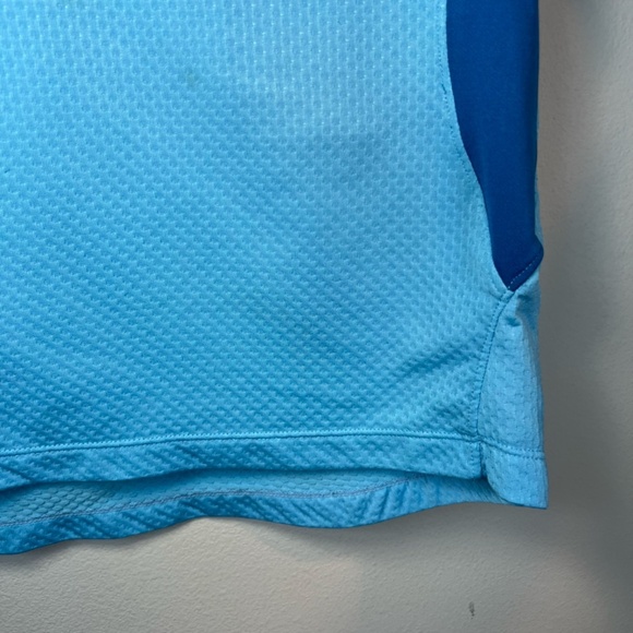 Saucony Athletic 1/4 Zip Pullover Shirt Top Blue Running Reflective Womens Small - Picture 9 of 15